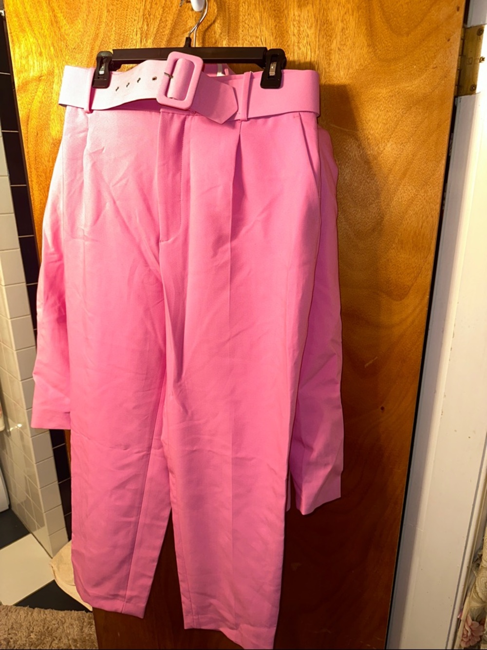 Zara Pink Women's Blazer and Belted pants Set - Picture 2 of 8